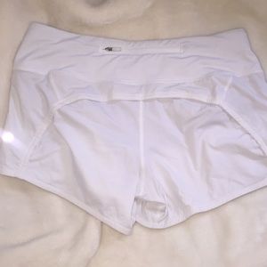 White Lululemon Shorts Run Times